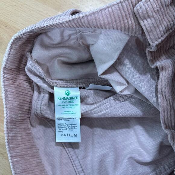 J. Crew High-rise Tapered Corduroy Pant Blush Pink Wide Wale Corduroy size 12 - Picture 7 of 9